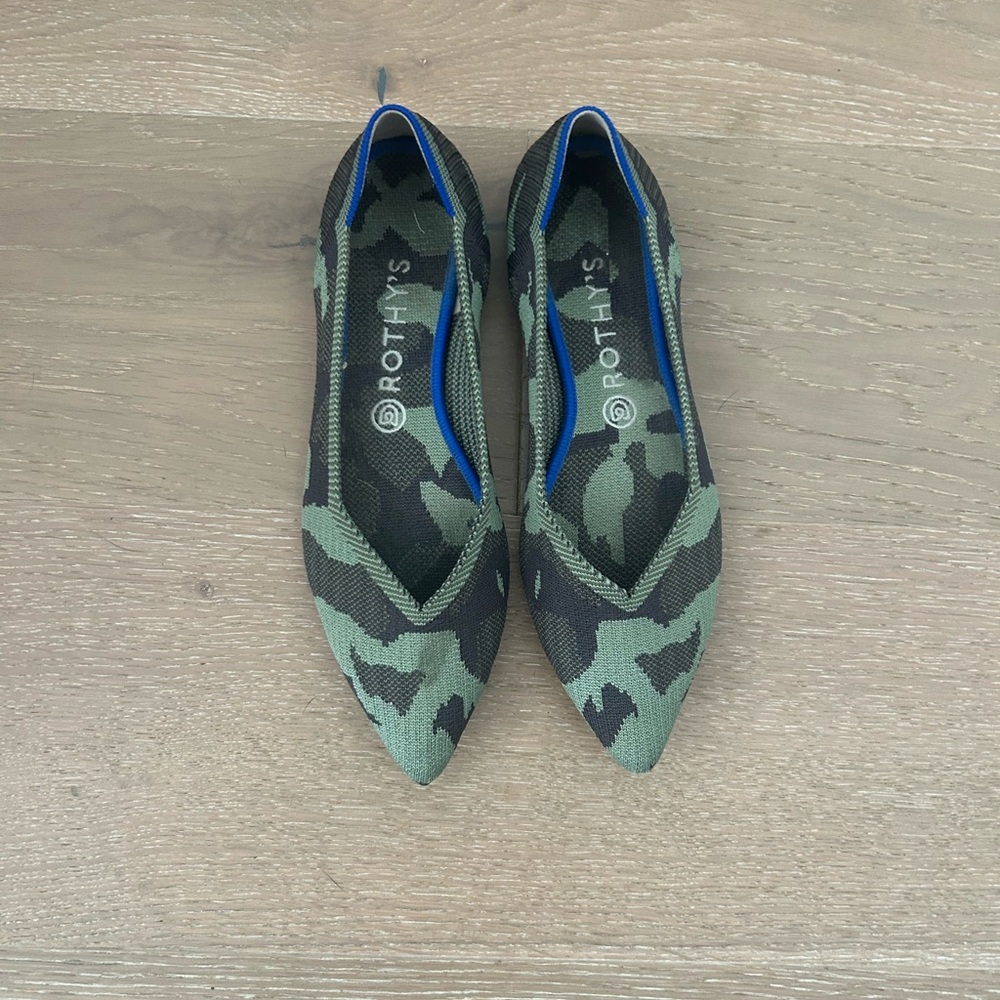 Rothy's Camouflage Green Women's Flats
